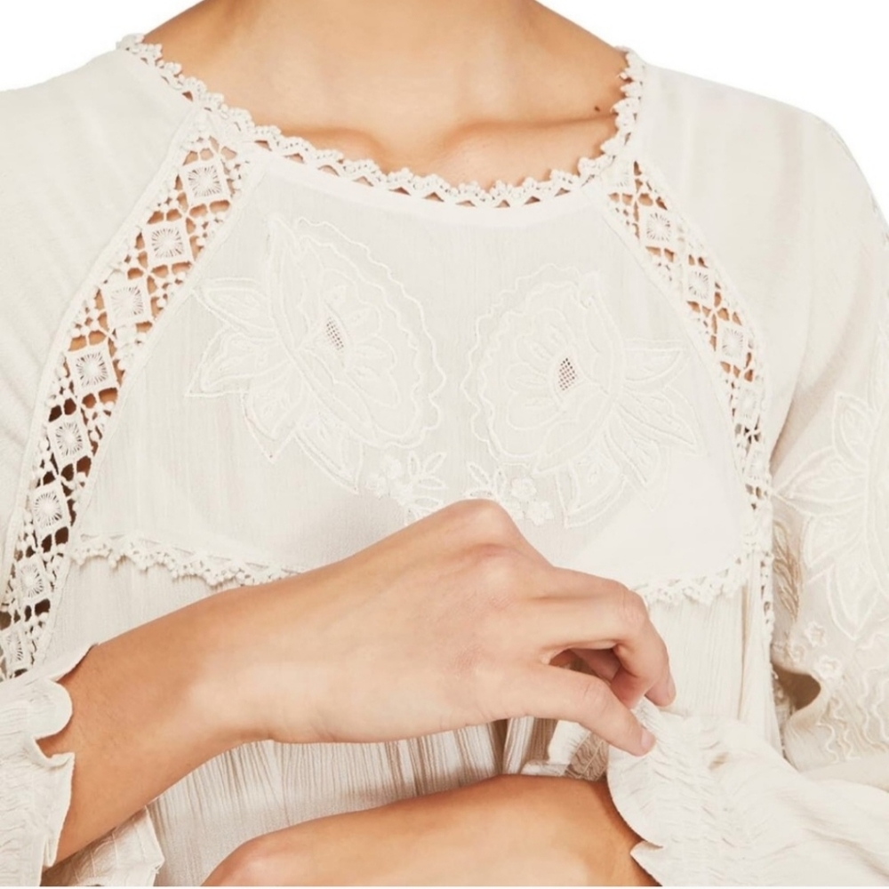 Free People Piece of Your Heart Boho Embroidered Dress - Picture 12 of 16